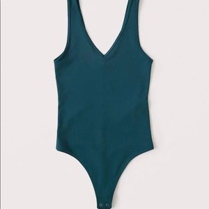 Abercrombie Teal Seamless Bodysuit